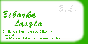 biborka laszlo business card