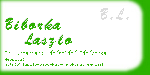 biborka laszlo business card